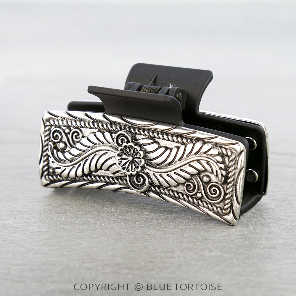Western Style Metal Plate Hair Claw Clip