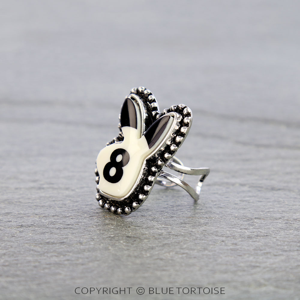 8 Ball Bunny Cuff Ring - Image 2