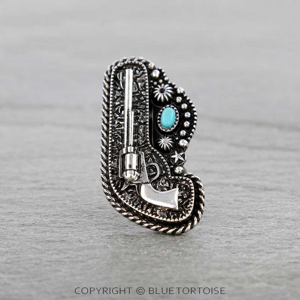 Western Pistol Cuff Ring