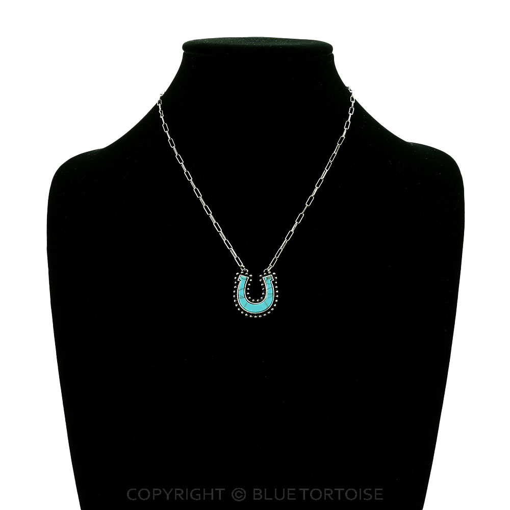 Western Horseshoe Stone Necklace - Image 2