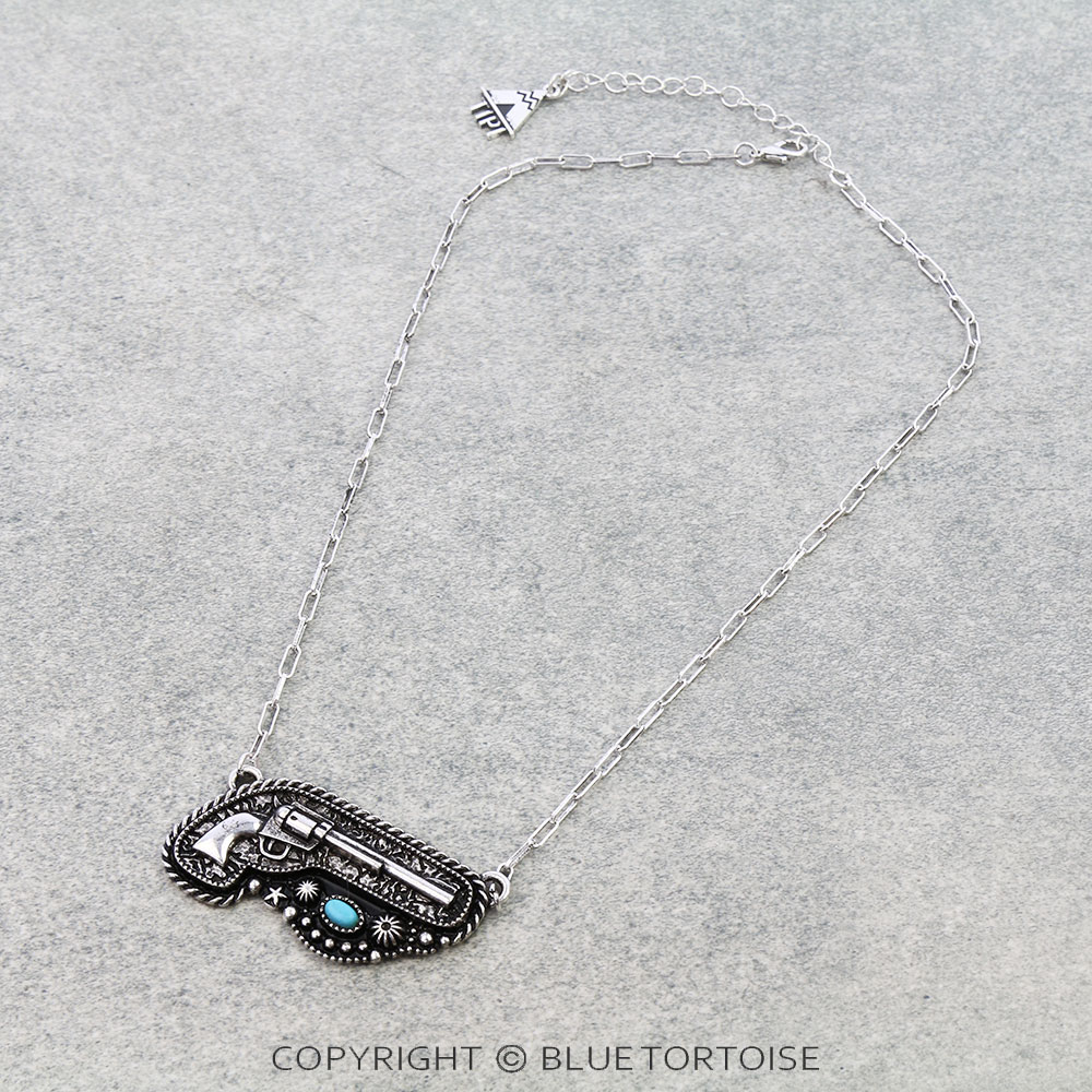 Western Pistol Necklace