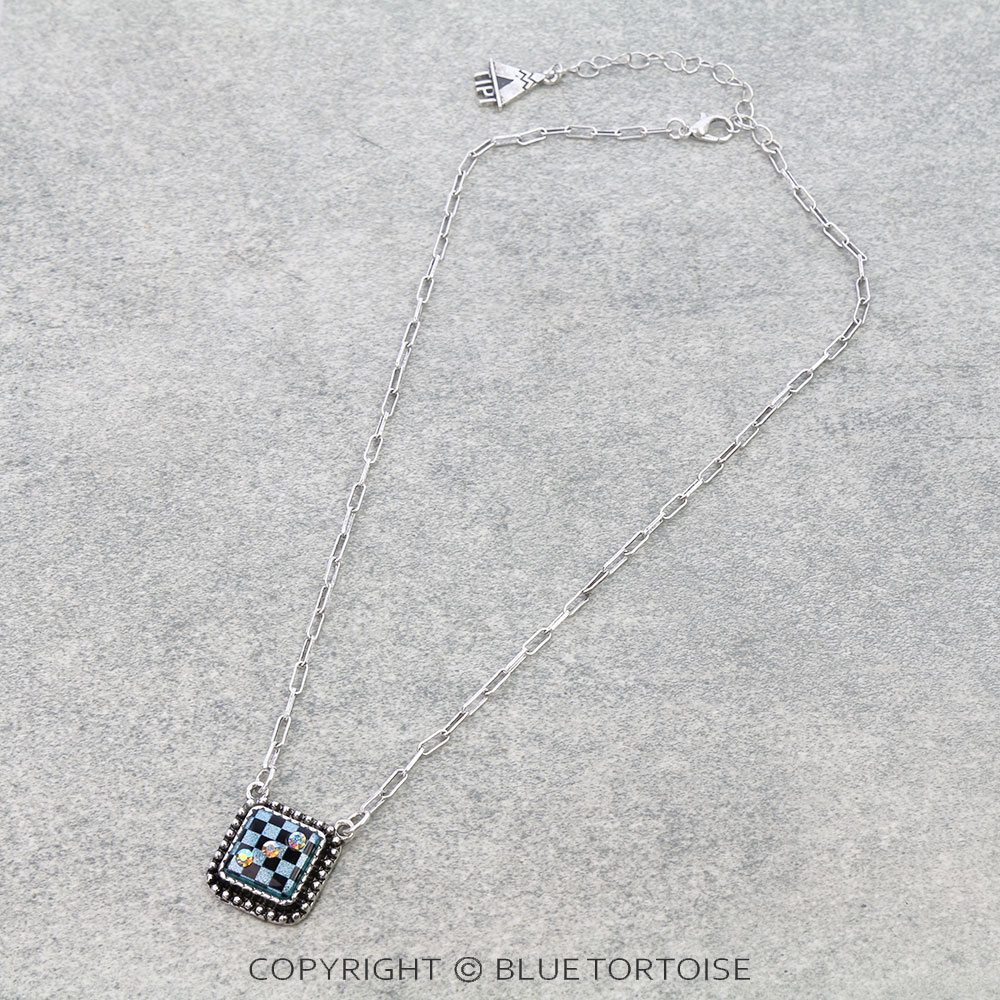 Checker Dice Necklace