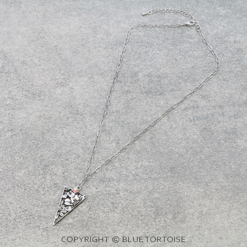 Western Sunflower Etched Necklace