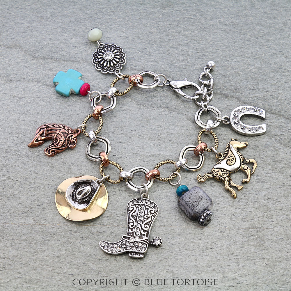Western Style Charm Link Bracelet