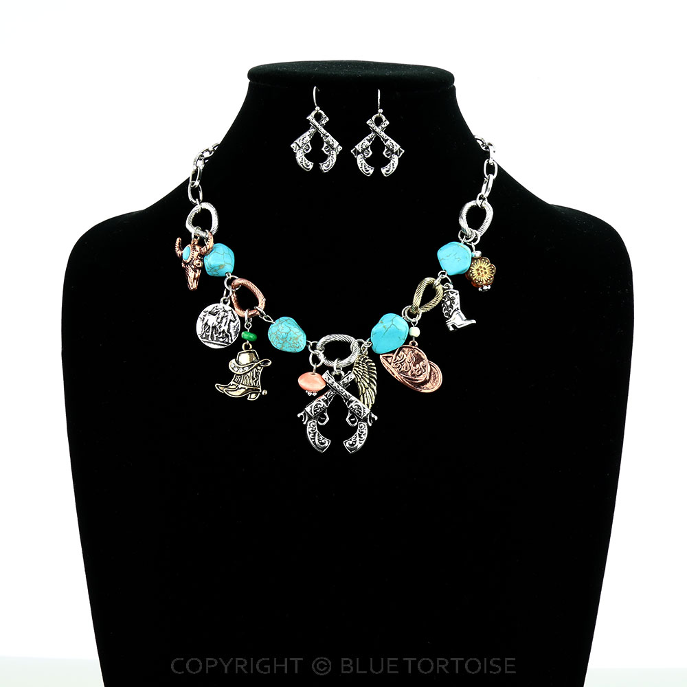 Western Style Charm Necklace Set - Image 2