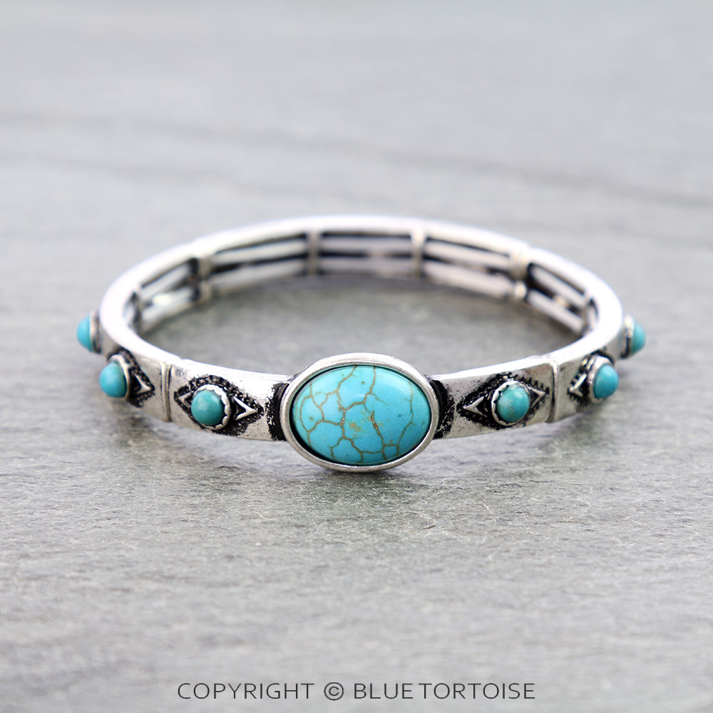 Western TXR Stone Stretch Bracelet