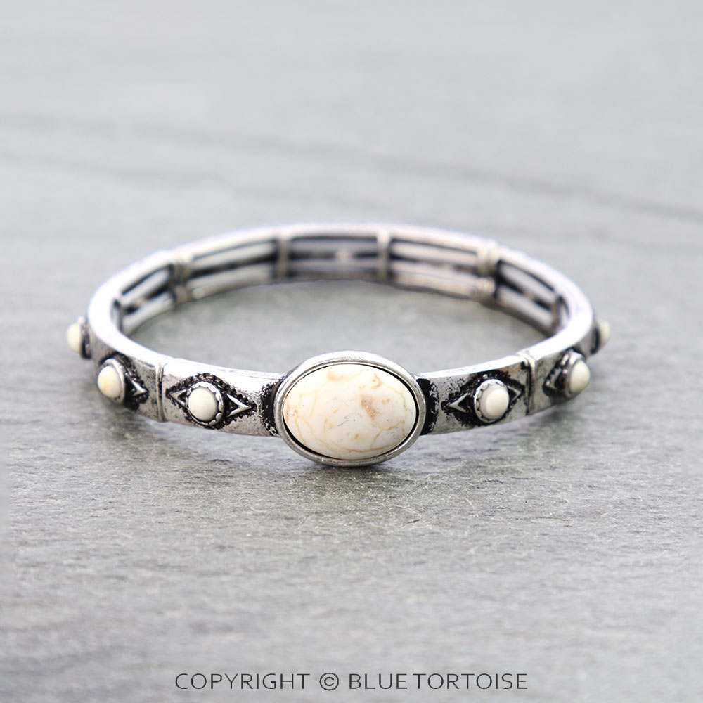 Western TXR Stone Stretch Bracelet
