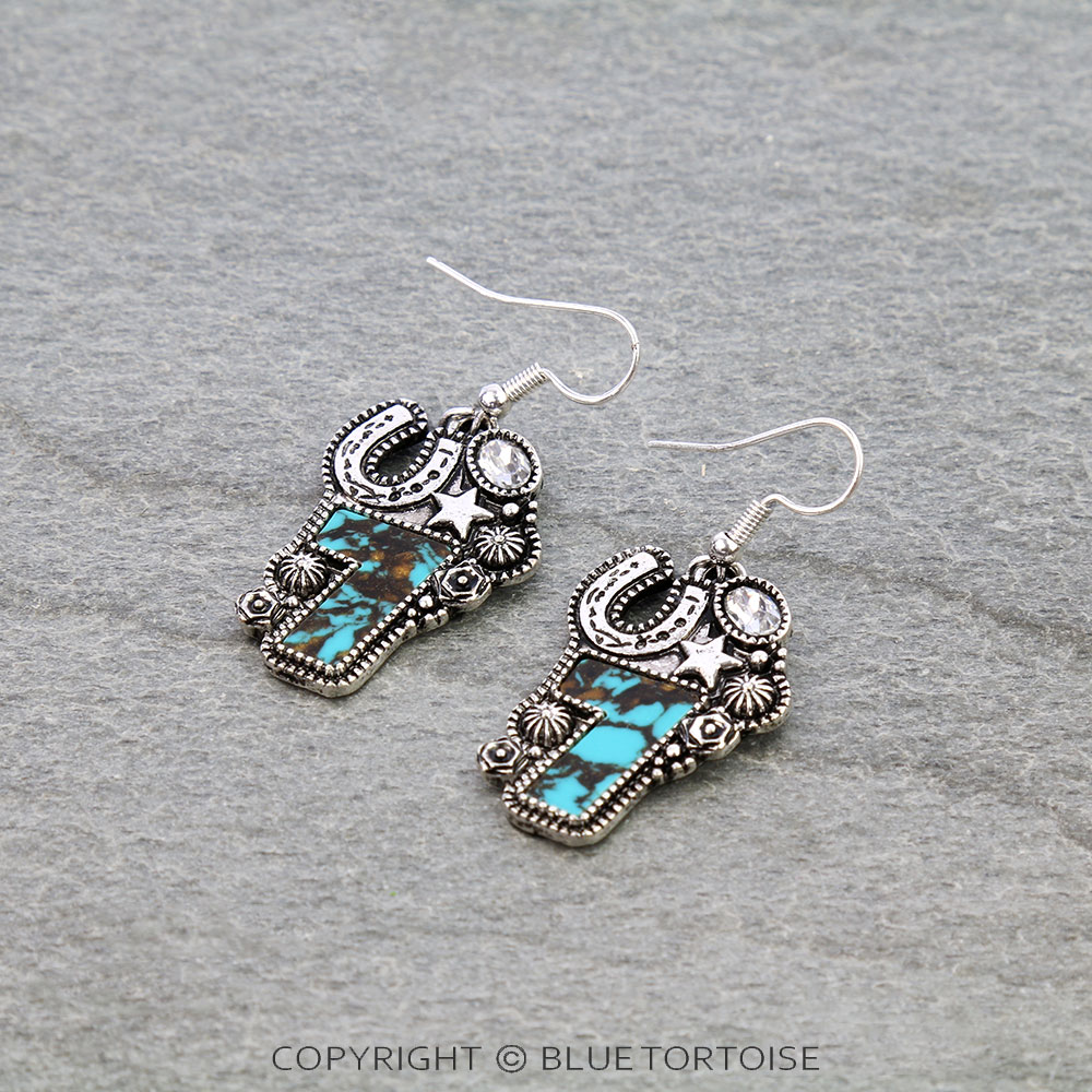 Western NO.7 Lucky Dangle Earrings