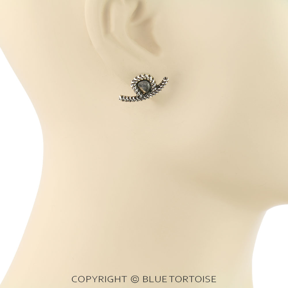 Western Twisted TXR Cowboy Hat Stud Earrings - Image 2