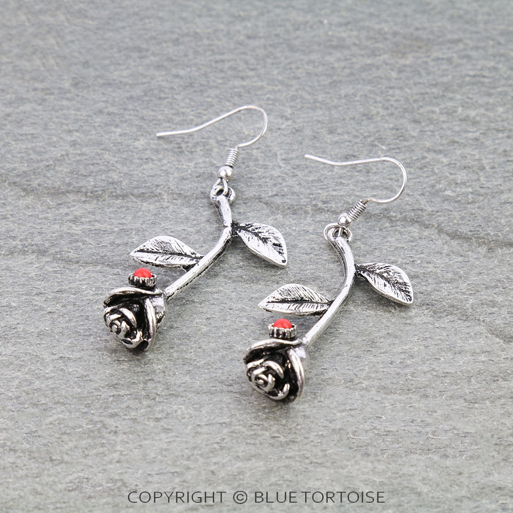 Western Rose Dangle Earrings