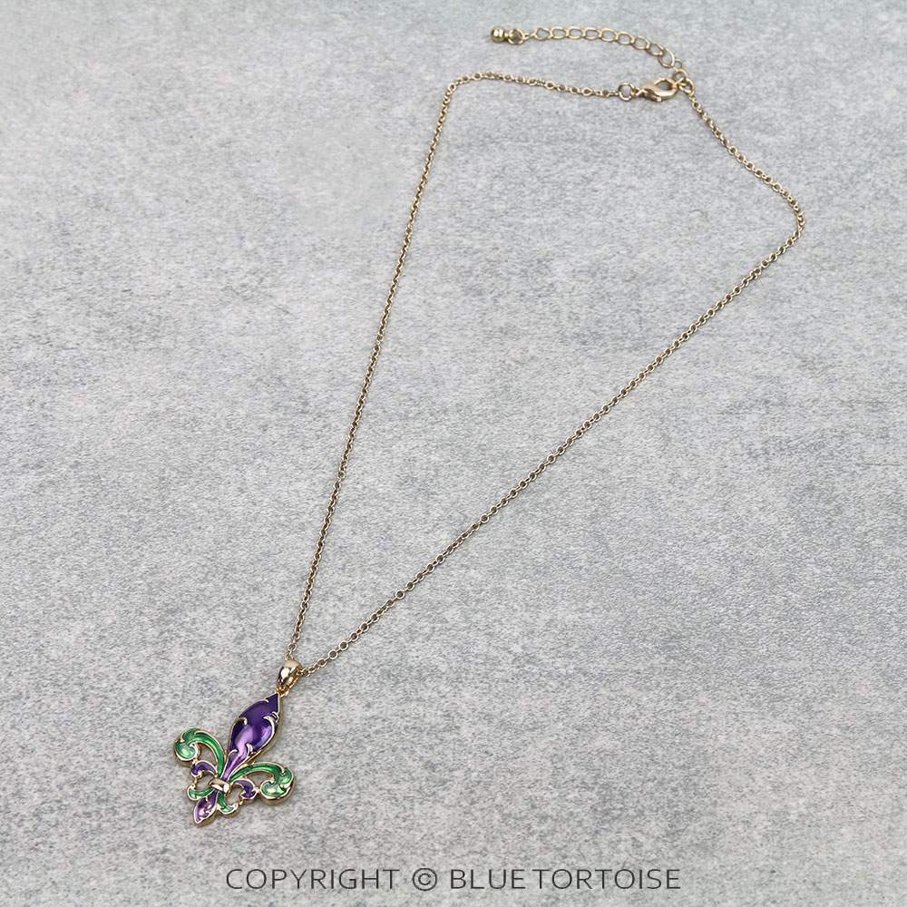 Mardi Gras/Fleur De Lis Necklace