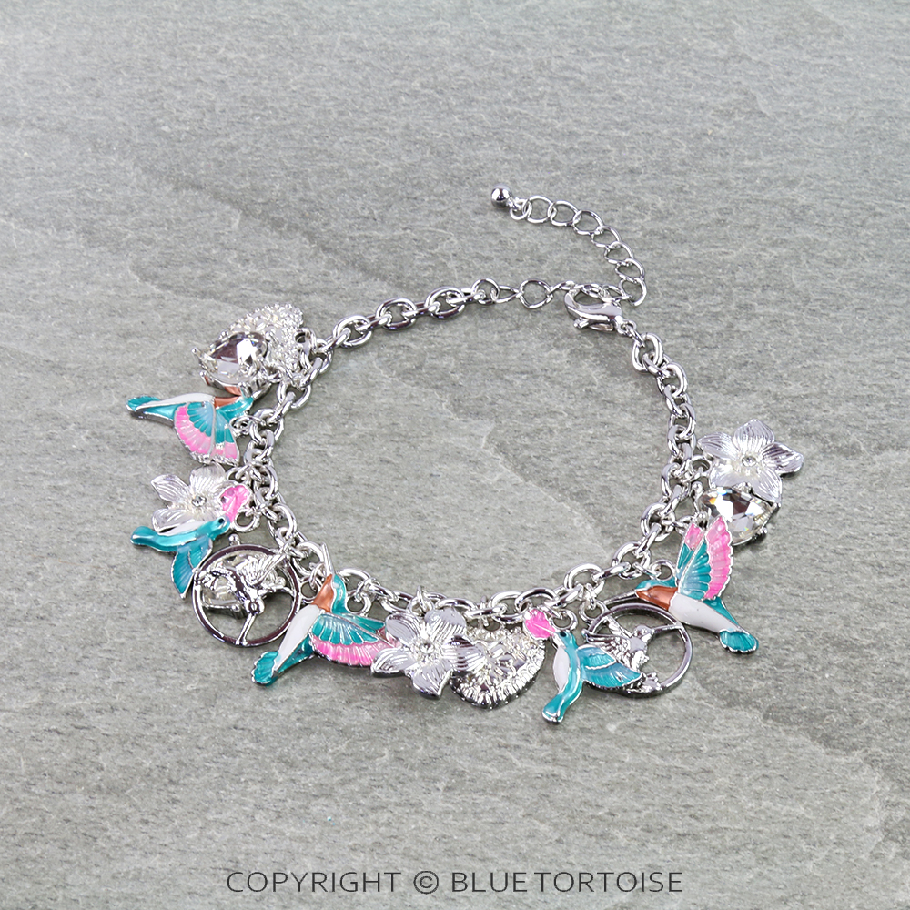 Hummingbird Multi Charm Bracelet