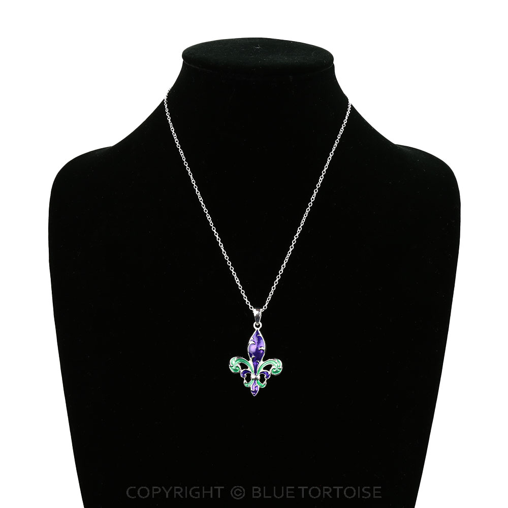 Mardi Gras/Fleur De Lis Necklace - Image 2