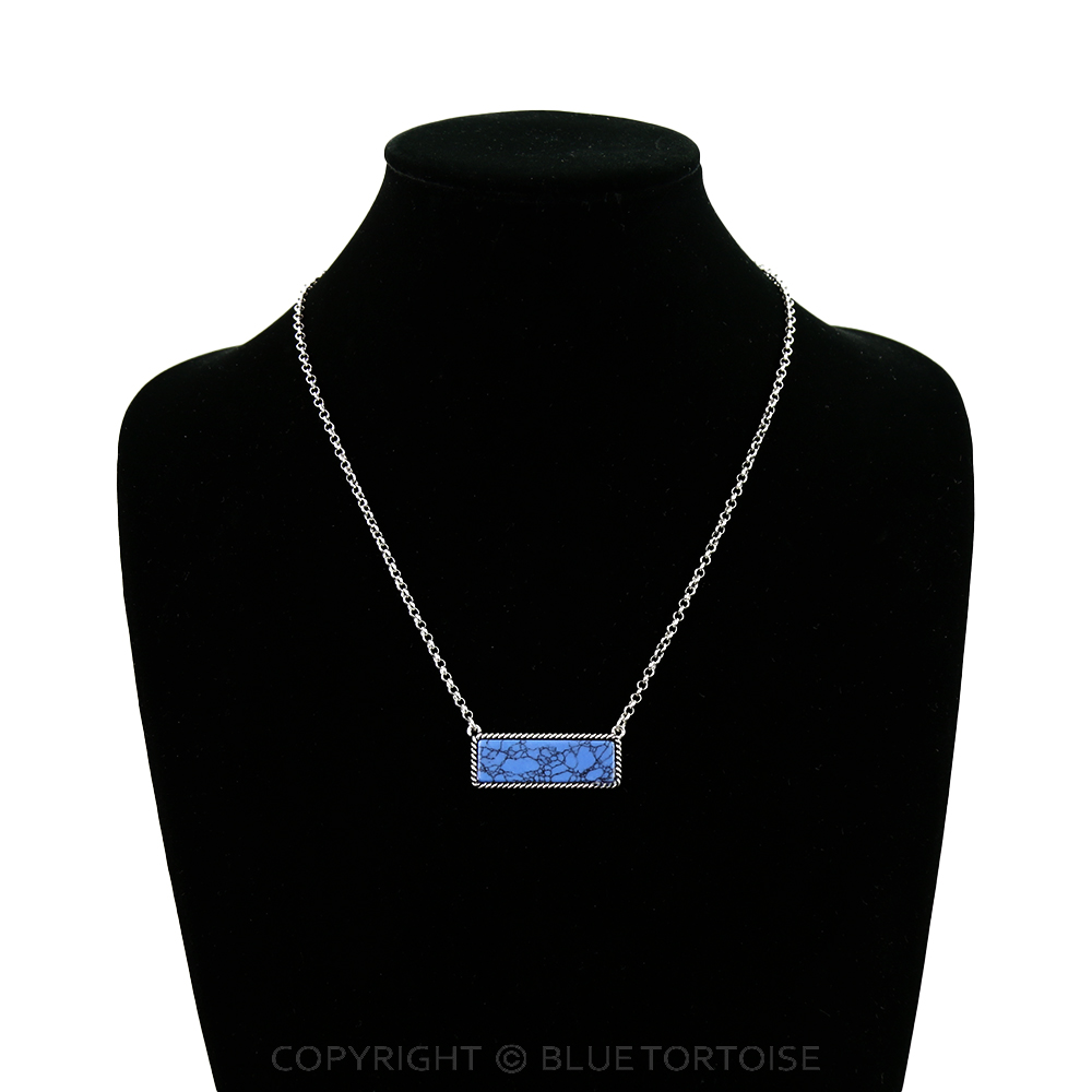 Western Hand Stone Bar Necklace - Image 2