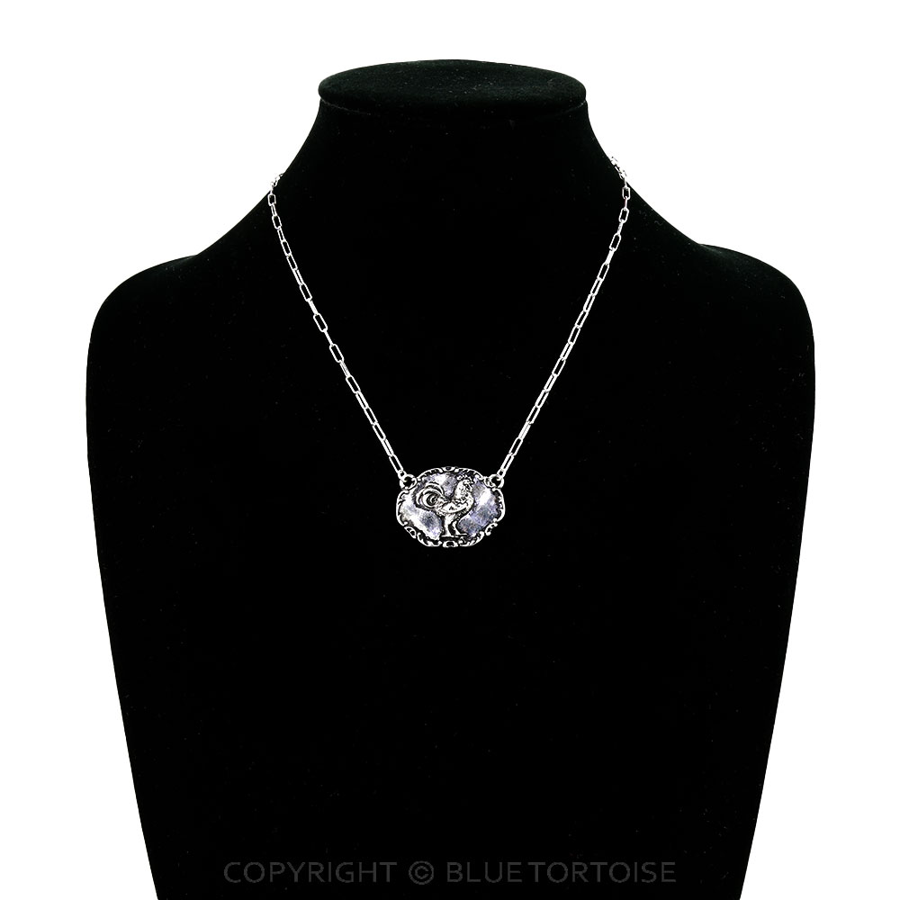 Western Meta Plate Rooster Necklace - Image 2