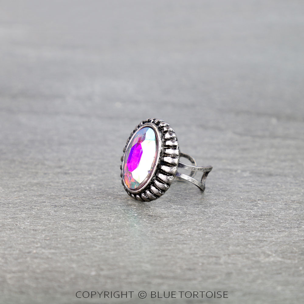 Western Oval Stone Cuff Ring - Image 2