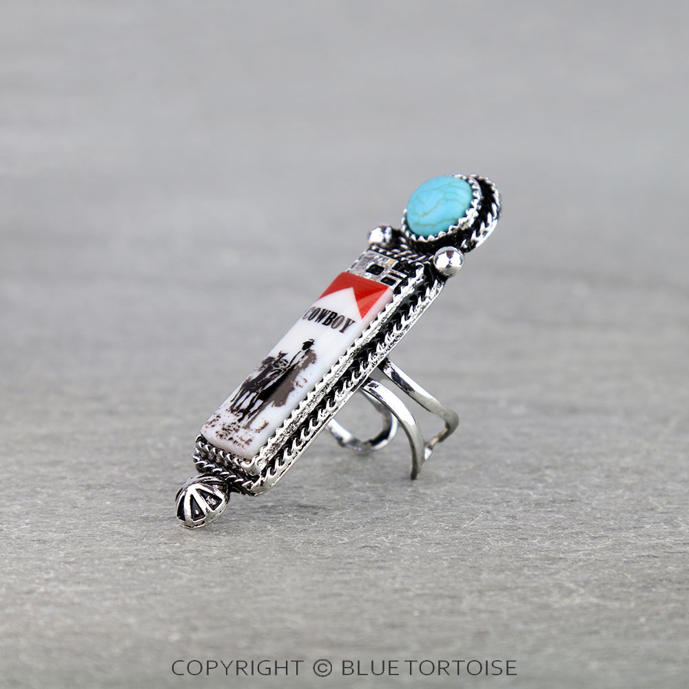 Western Cowboy Lighter Cuff Ring - Image 2