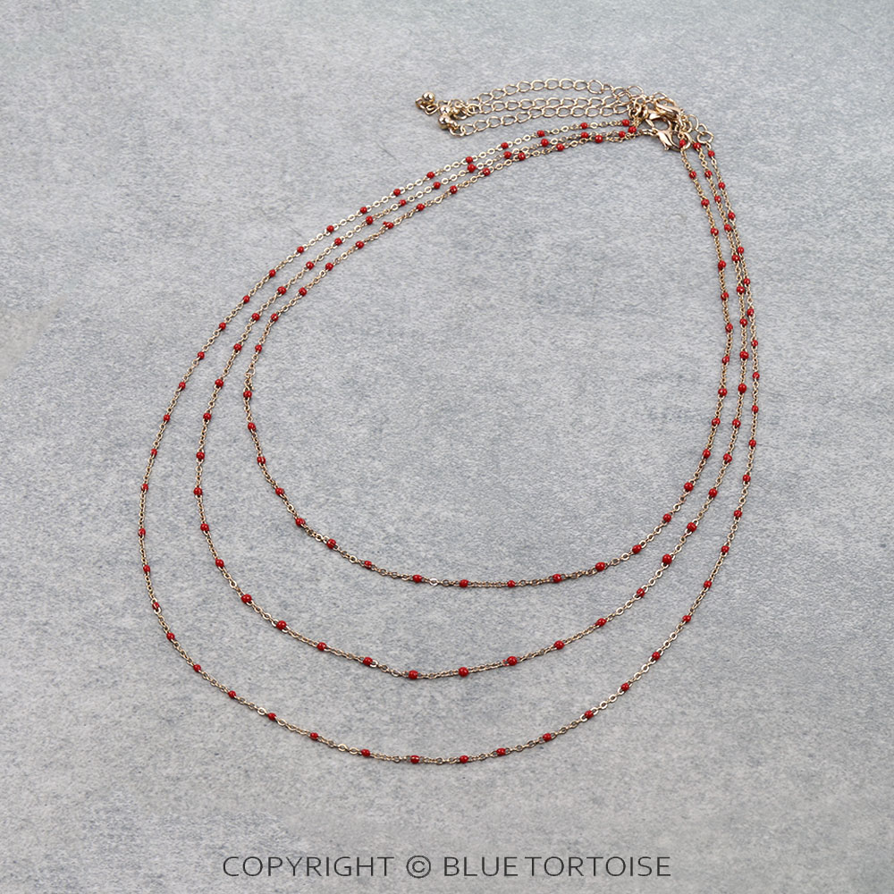 3 Layer TQ Bead Chain Necklace