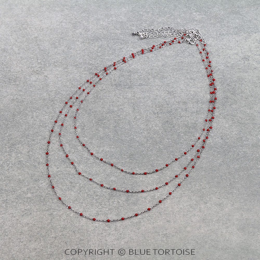 3 Layer TQ Bead Chain Necklace