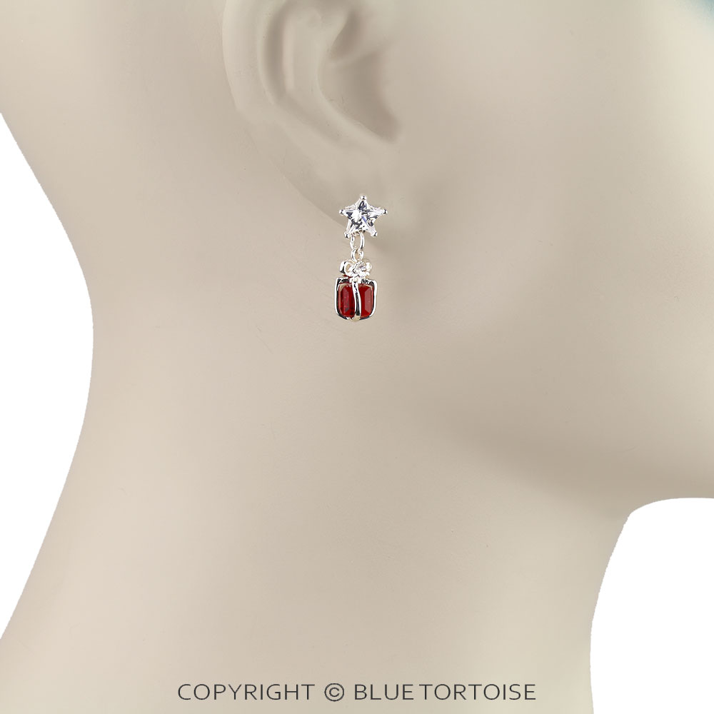 Christmas Mini Gift Stud Earrings - Image 2