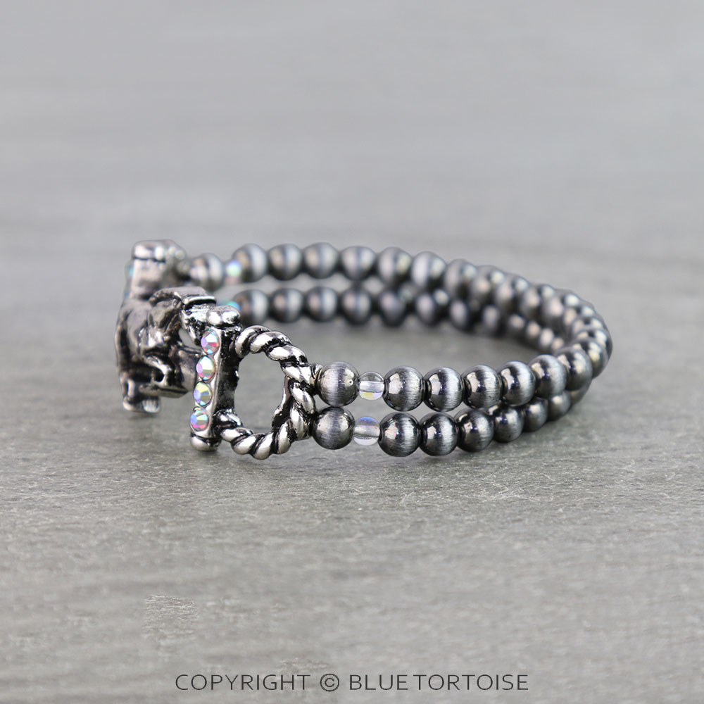 Western Horse Horsebit Stretch Bracelet - Image 2