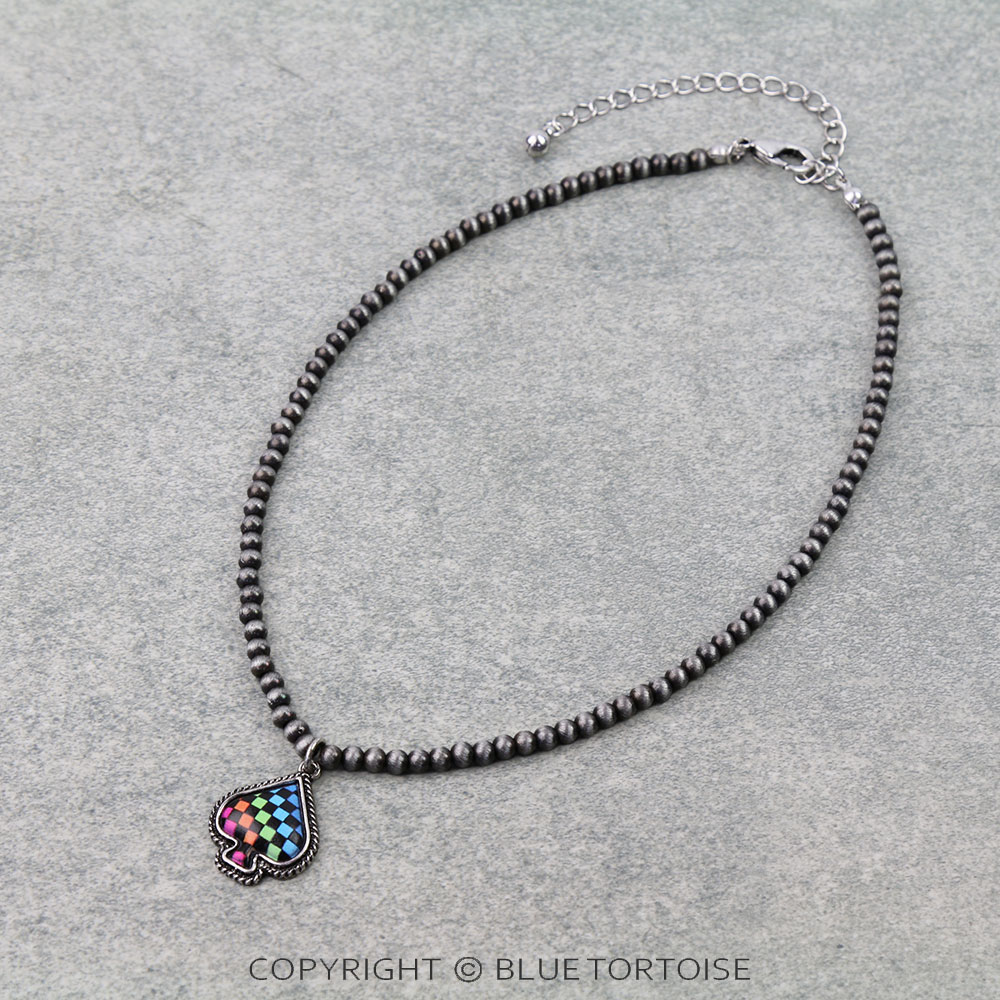 Western Spade Checker Choker