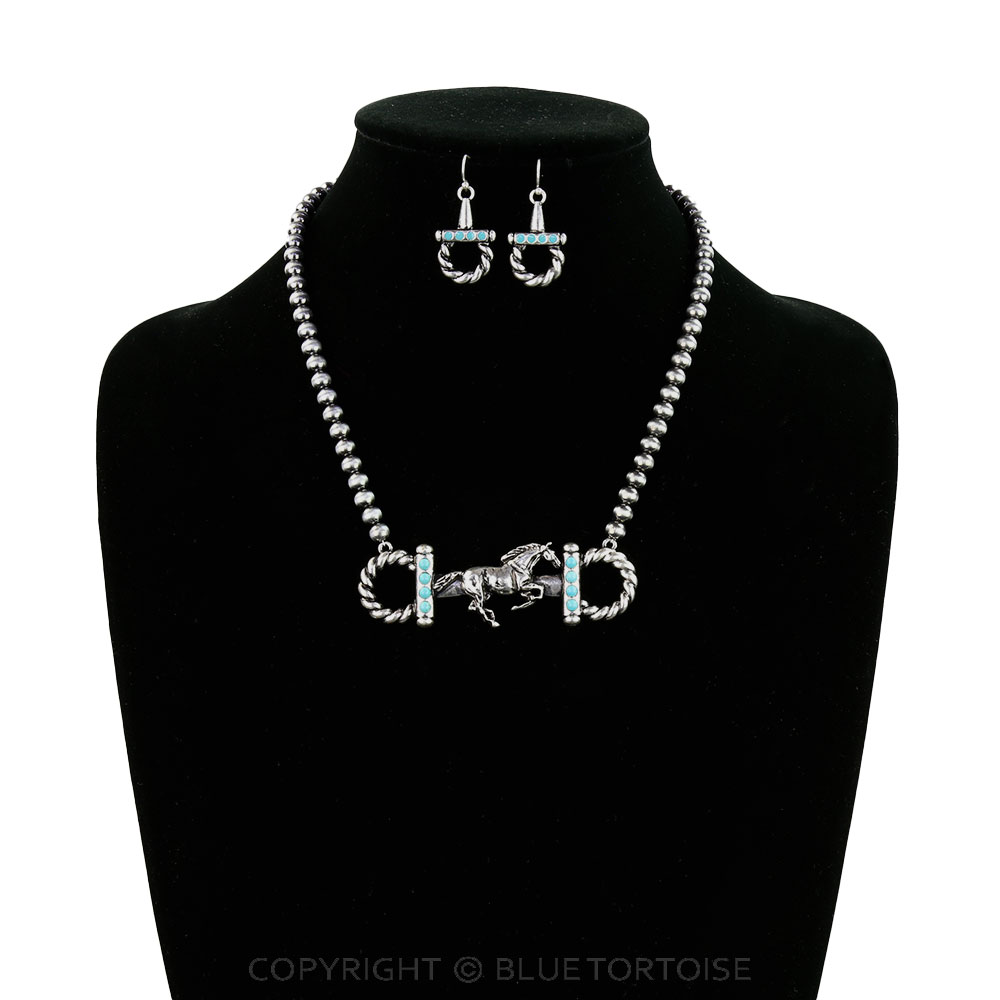 Western Horse Horsebit Necklace Set - Image 2