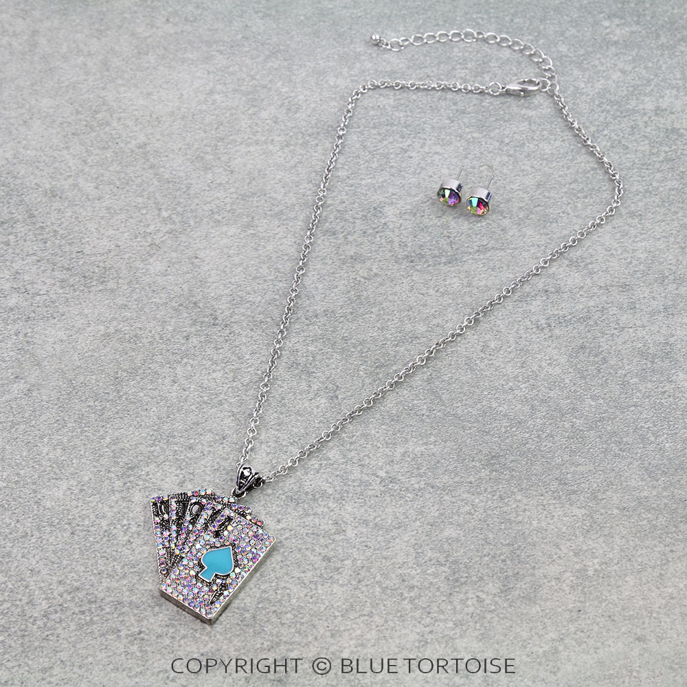 Western Card Theme Necklace Set