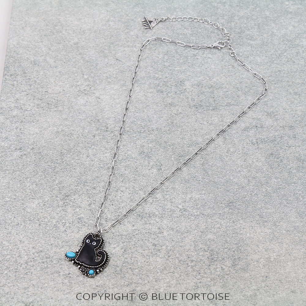 Halloween Black Cat Necklace