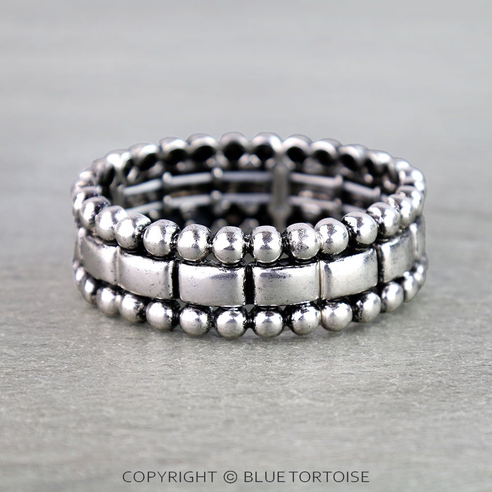 Western Metal Bubble Stretch Bracelet