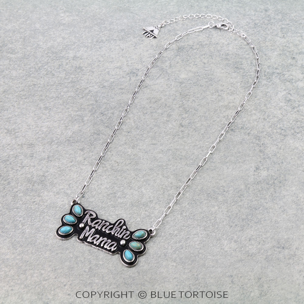 Western Ranching Mama Stone Necklace - Image 3