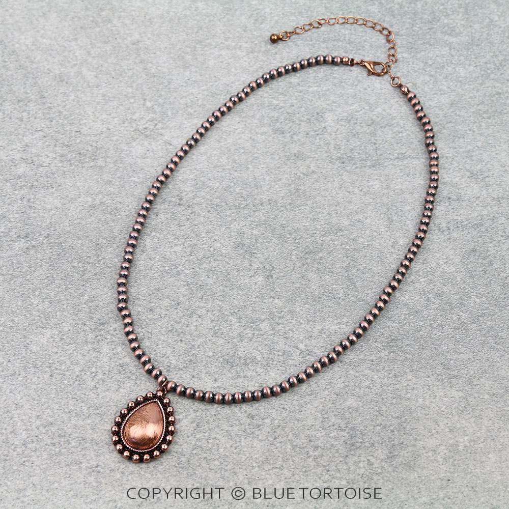 Western Bubble Teardrop Necklace