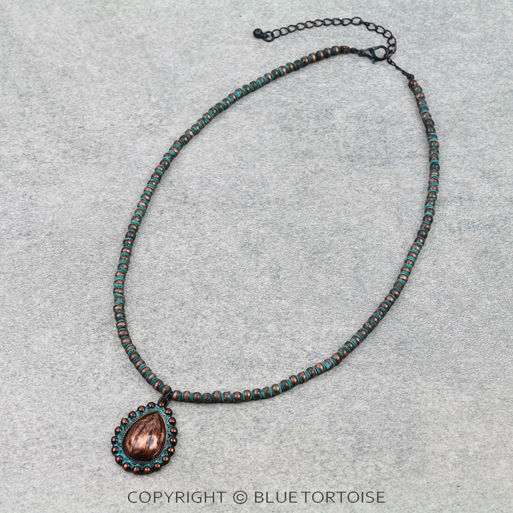 Western Bubble Teardrop Necklace