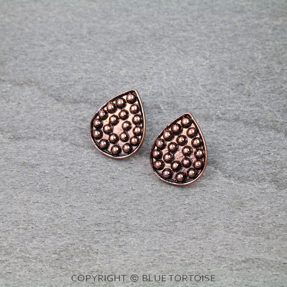 Western Bubble Teardrop Stud Earrings