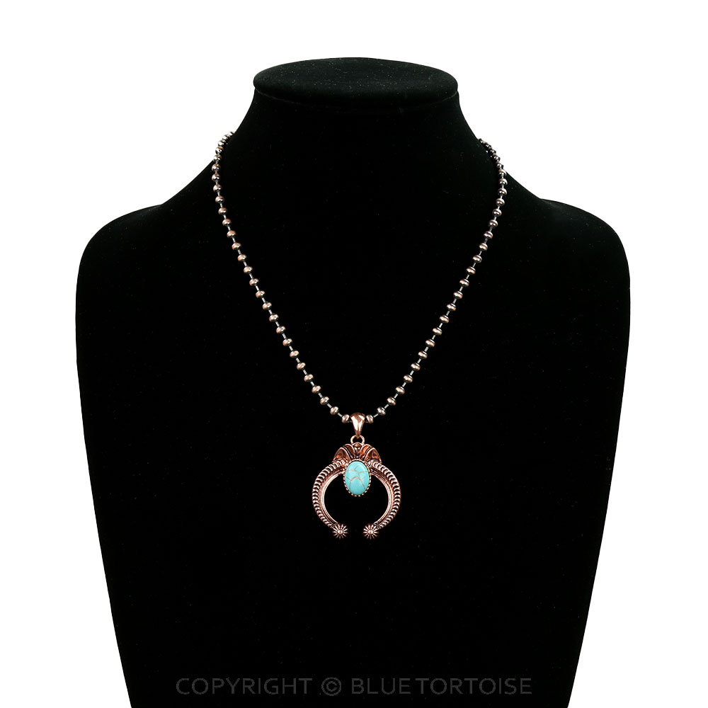 Western Squash Blossom Pendant Necklace - Image 2