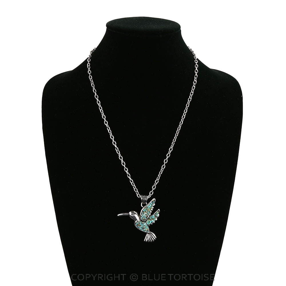 Western Hummingbird Chip Stone Necklace - Image 2