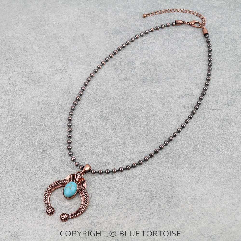 Western Squash Blossom Pendant Necklace