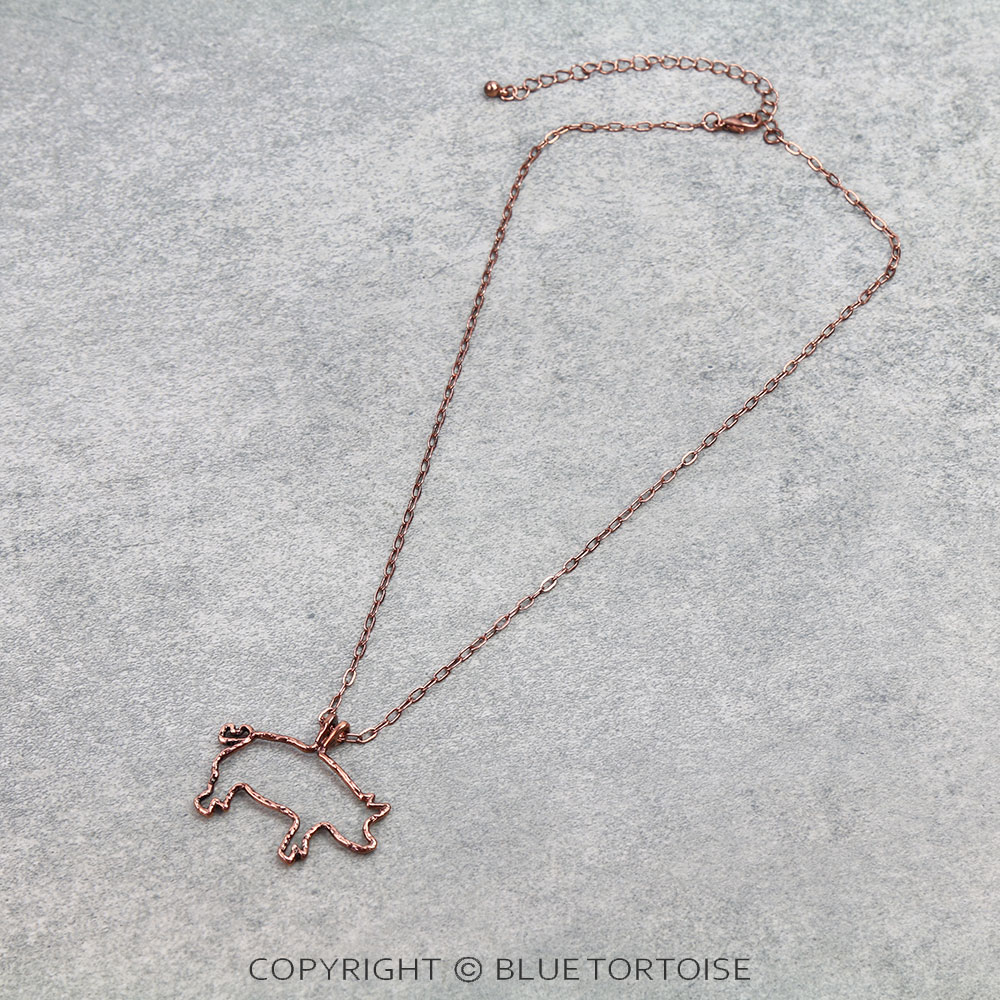 Western Pig Cut Out Necklace