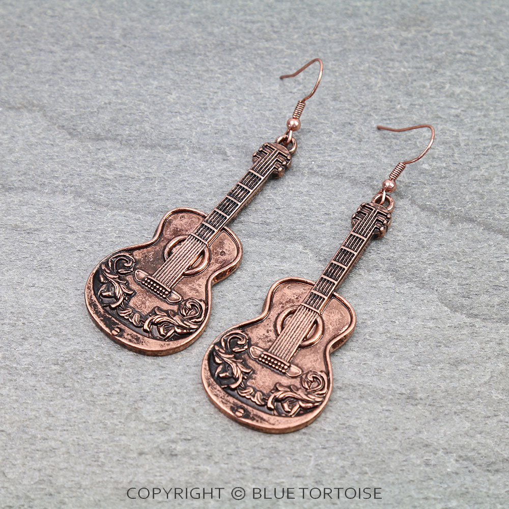 Western Guitar Dangle Earrings