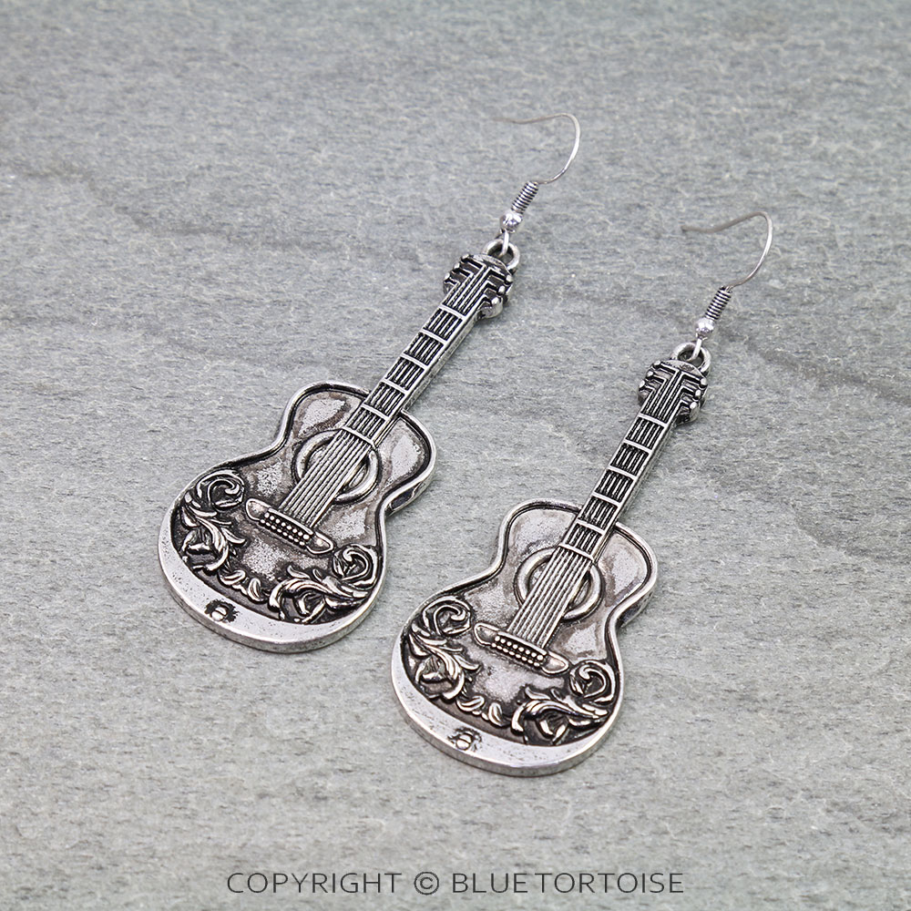 Western Guitar Dangle Earrings