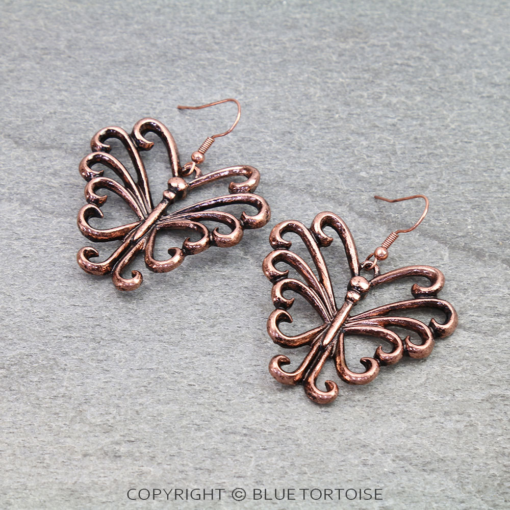 Western Butterfly Dangle Earrings