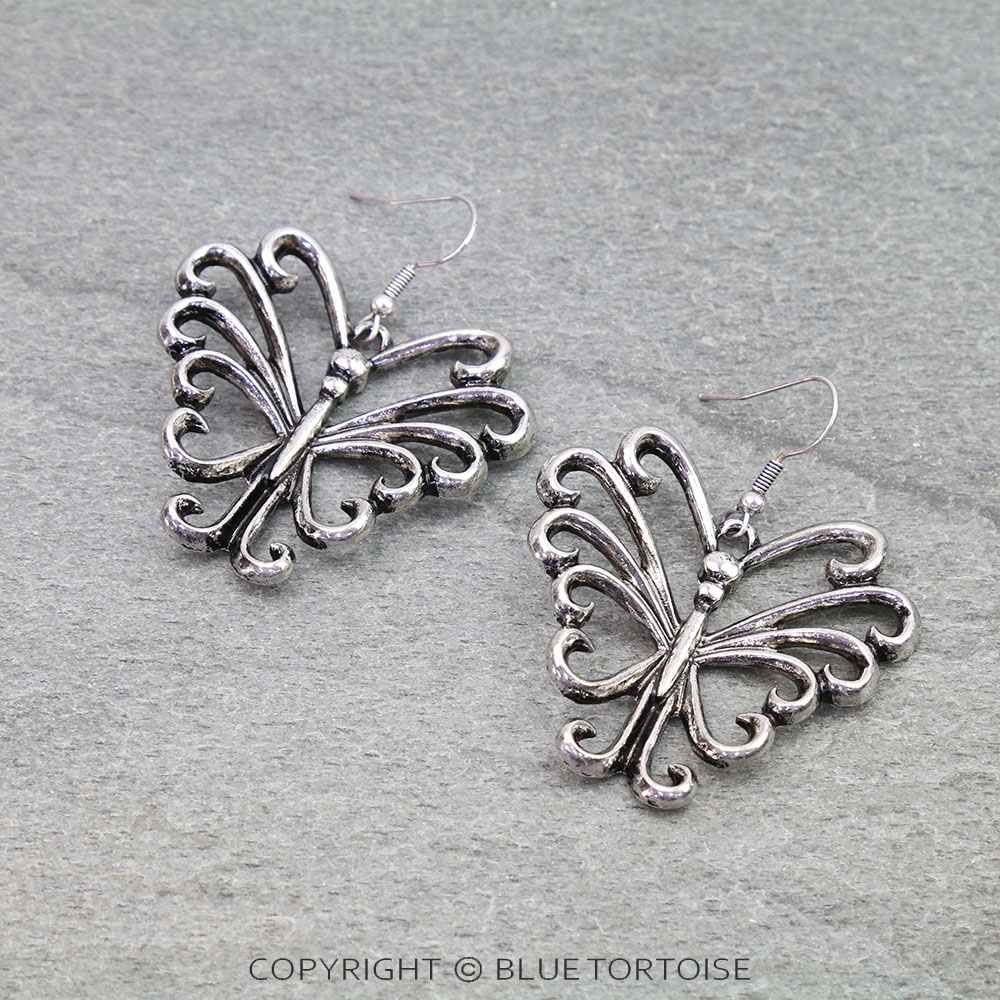 Western Butterfly Dangle Earrings