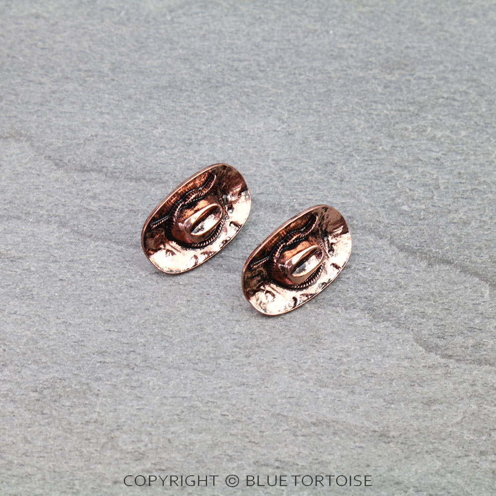 Western Cowboy Hat Stud Earrings