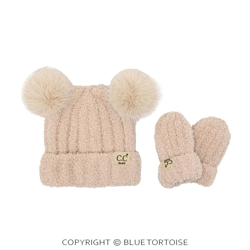 C.C Baby Cozy Yarn Hat and Mitten Set Winter Hat Set