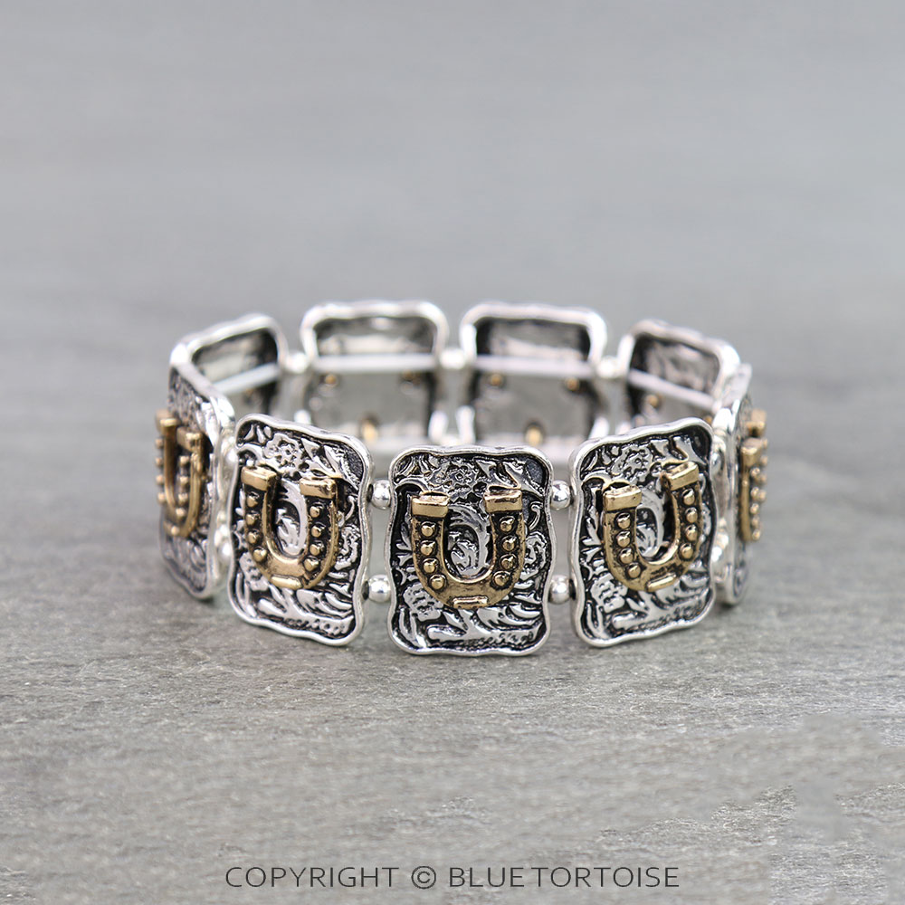 Western Horseshoe Stretch Bracelet