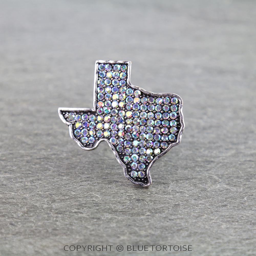 Western Texas Map Stone Cuff Ring