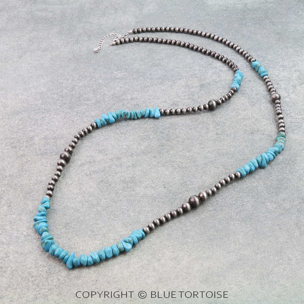 Navajo Style Pearl and Bead Necklace