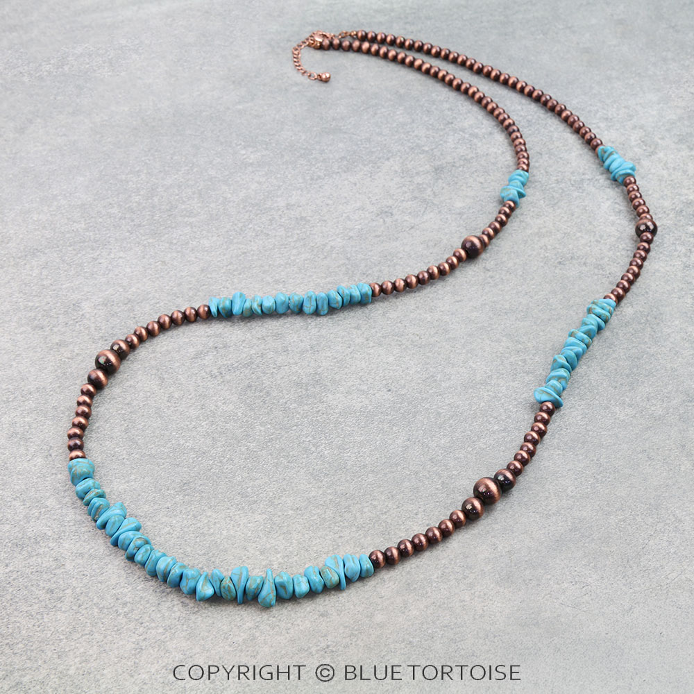 Navajo Style Pearl and Bead Necklace