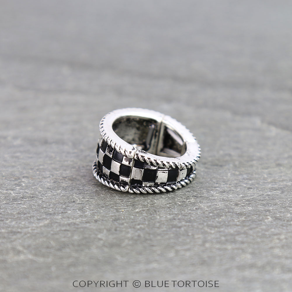 Western Checker Stretch Ring - Image 2