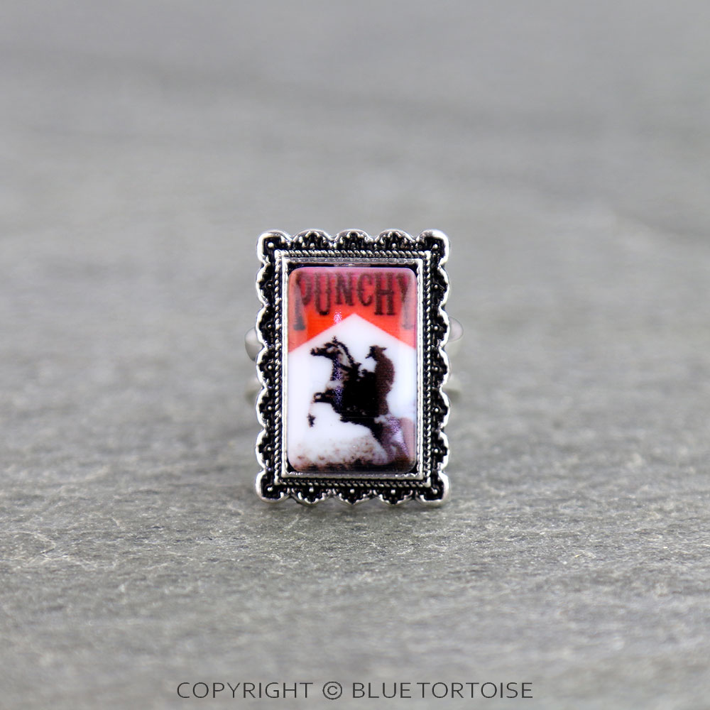 Western Punchy Portrait Cuff Ring
